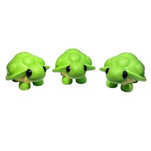 Adopt Me Turtle Toys McDonalds 2025 Green Plastic Lot of 3 No Wings